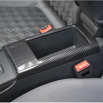Sredinski Konzoli Armrest Box Okvir Okrasni Pokrov Trim Za Audi A3 8V-2018 ABS Ogljikovih Vlaken Slog Avto Styling Spremenjen