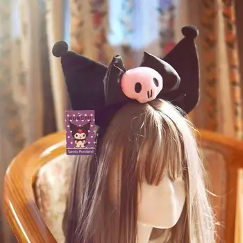 Srčkan Kuromi Uho Glavo Plišastih Hairband Stranka Dekleta Kawaii Kostum Cosplay Halloween Anime Dodatki Darilo Za Ženske