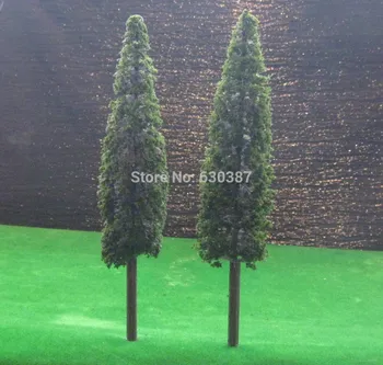 SS220 4pcs Model Vlak Postavitev Umetne Miniaturni Bor Cedar Drevesa Globoko Zelena Za O G Obsega Postavitev 22 cm Novi