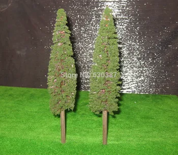 SS220 4pcs Model Vlak Postavitev Umetne Miniaturni Bor Cedar Drevesa Globoko Zelena Za O G Obsega Postavitev 22 cm Novi