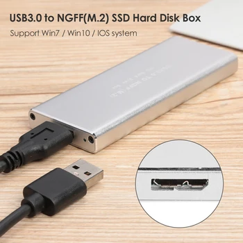 SSD Zunanje Ohišje za Disk Primeru Box USB 3.0 M. 2 NGFF Polje Tok Pogona ssd Disk Zunanji Trdi Disk, za PC