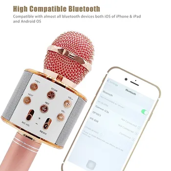 Ssmarwear WS-858 karaoke mikrofon brezžični zvočnik bluetooth mikrofon za računalnik telefon snemanja youtube doma karaoke mic