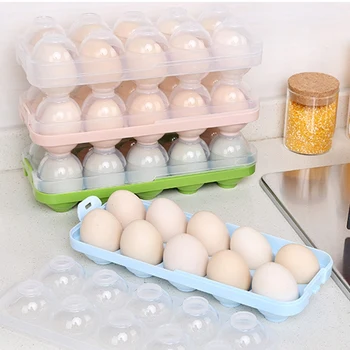 Stackable Jajce Škatla za Shranjevanje Organizator Hladilnik Shranjevanje Posode jajca orodja, Stojala Plastična sveže jajce police, Kuhinjski Pribor