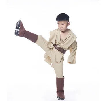 Star Cosplay Vojne Jedi Bojevnik Kostum Obi Wan Kenobi Kostum Tunika Za Otroke, Otroci Celoten Sklop Halloween Stranka Cranival