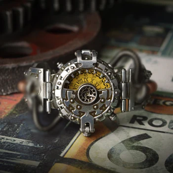 Steampunk Watch Kronograf Relojes Hombre Quartz Ure Samodejno Ure Cuarzo Original Reloj De Pulsera De Movimientos