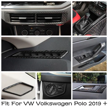 Steber Zvočnik / Doorknob Ročaj / Stojnicah Prestavna / Zrak AC Cover Prevleko iz Ogljikovih Vlaken Za VW Volkswagen Polo 2019 - 2021