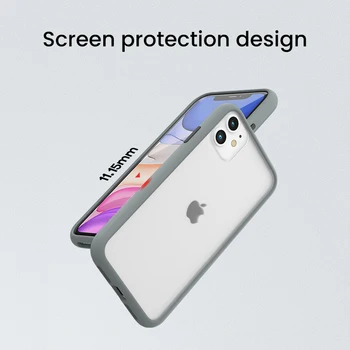 SUAIOCE Shockproof Odbijača Prozoren Silikonski Primeru Telefon Za iPhone 11 Pro Max Mehko TPU Nazaj Kritje Za iPhone X XS Max XR Primeru