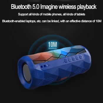 Subwoofer TG167 bluetooth zvočnik Prenosni nepremočljiva Bas Stolpec brezžični zvočnik LED barva poligonske design Podpora FM TF AUX