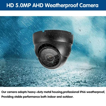 Super 5MP AHD Črna Kamera 24pcs IR LED 2560(H)*1920(V) Z IR-CUT Filter Dan & Noč Nadzor Doma Dome Varnostna Kamera