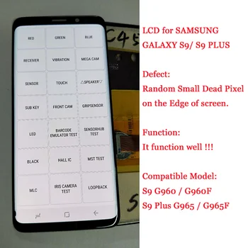 Super AMOLED Za Samsung Galaxy S9 G960 G960F S9 Plus G965 G965F Lcd Zaslon +, Zaslon na Dotik, Računalnike Z Majhno Mesto na robu