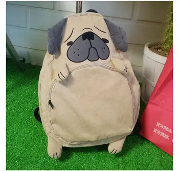 SUPER KAKOVOST Japonskih srčkan živali Pug torba original krpo nahrbtnik junior high school študentov, jeseni šolsko darilo ženski