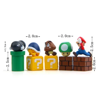 Super Mario Hladilnik Magnet Doma Okraski Okraski Figurice Otroštvo Igre Igrače za Otroke Mario Magneti