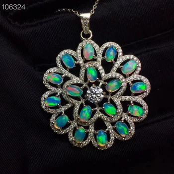 Super prodaja pisane luči-luksuzni opal gemstone obesek za ženske ogrlica pravi 925 srebro, naravni biser birthstone darilo