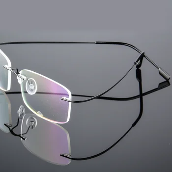 Superelastic Jeklene Žice brez okvirjev Očal Ultra-lahkih Moda Rimless Pomnilnik Titana Očala