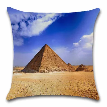 Svetovno znani stavbe pokrajino Egiptovske piramide fotografije Blazine Pokrov dekoracijo za dom stol, kavč vzglavnik prijatelj otroci darilo