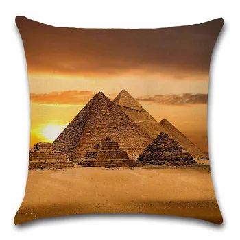 Svetovno znani stavbe pokrajino Egiptovske piramide fotografije Blazine Pokrov dekoracijo za dom stol, kavč vzglavnik prijatelj otroci darilo