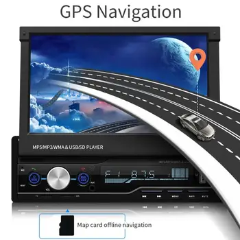 T100G 7 Palčni Avtomobilski Stereo sistem MP5 Predvajalnik, GPS Navi RDS FM AM Radio Bluetooth AUX Bluetooth / Obračalni / AUX Funkcijo Kapacitivni Zaslon