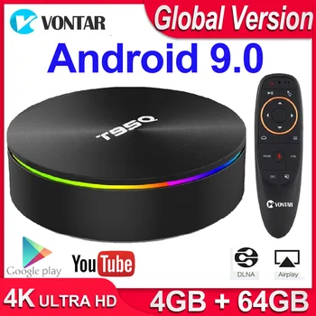 T95Q 4 GB, 64 GB Android 9.0 TV BOX 4K Media Player DDR3 Amlogic S905X3 Core Quad 2.4 G&5GHz Dvojno Wifi BT4.0 100 M H. 265 Smart TV Box