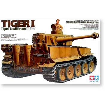 Tamiya 35227 1/35 Lestvici po drugi svetovni VOJNI nemška Tiger I Začetna Proizvodnja Tank Zaslon Zbirateljske Igrače, Plastične montažna Gradnja Model Komplet