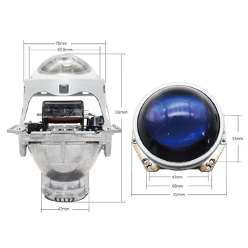 TAOCHIS Hella 3 5 Glavo svetilko Bi-xenon Projektor Objektiv Modra film Avto styling Aluminija 3,0 Palca D1S D3S D4S D2S Žarnice H4 Natikanje