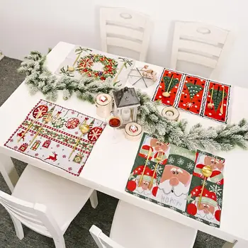 Taoup Vesel Božič Tabela Mat Okraski Božič Tabelo Okraski za Dom Santa Claus Noel 2020 Novo Leto Darilo Božič Navidad