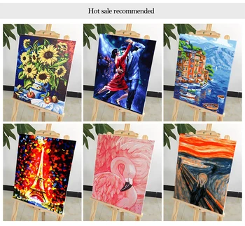 Tapb Živali Sova Slike, Barvanje Z Številkami Handpainted Na Platno DIY Olje, Barvanje Z Številkami Umetnosti Odlikovanja
