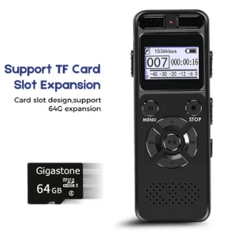 Telele Digitalni Snemalnik zvoka Snemanje Zvoka Dictaphone MP3 LED Zaslon Glas Vključena Podpora 64 G Širitev Zmanjšanje Hrupa