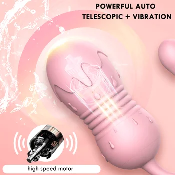 Teleskopsko Vibrator za Ženske Vaginalne Žogo Daljinski upravljalnik Vibracijsko Jajce Stimulator Klitorisa in G-Spot Masaža Bullet Vibrator, Vibrator