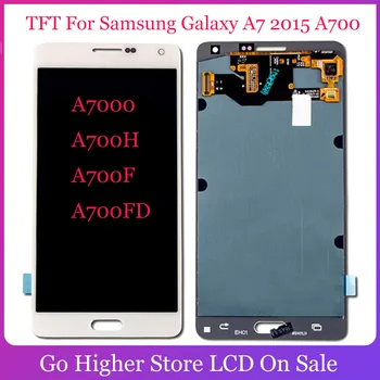 TFT Za Samsung Galaxy A7 A700 LCD-Zaslon, Zaslon na Dotik, Računalnike A700 A7000 A700H A700F A700FD Zaslon Skupščine