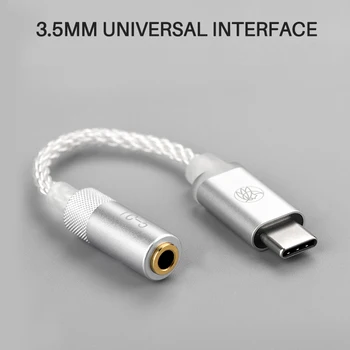 TFZ USB Tip C Moški Do 3,5 MM Slušalke Avdio Kabel,Inteligentni Čip za Dekodiranje Pretvornik