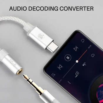 TFZ USB Tip C Moški Do 3,5 MM Slušalke Avdio Kabel,Inteligentni Čip za Dekodiranje Pretvornik