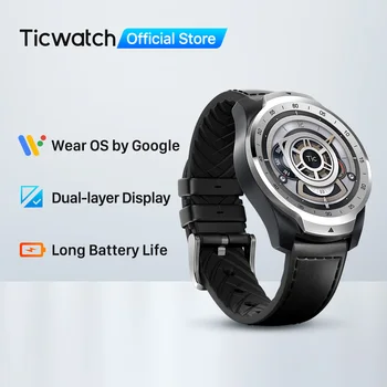 TicWatch Pro 2020 1 gb RAM-a Smartwatch Dual Display IP68 Vodotesen Ure NFC Spanja Sledenje 24h Srčnega utripa Moške Gledajo
