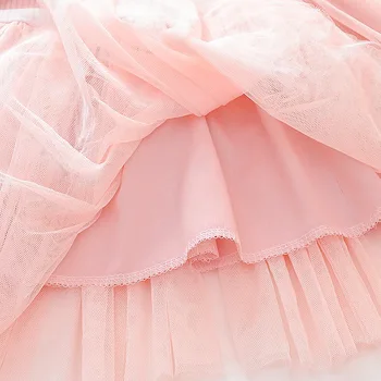 Til obleko 2021 dekliška oblačila ropa de ni?kot Dolg Rokav Prugasta Mozaik jurk Roza, Črna princesa kostum Za Pomlad 1-7T