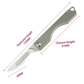 Titana folding nož visoko trdoto taktično prostem preživetje taborjenje orodje nož