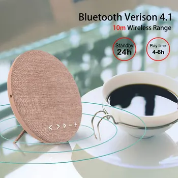 Tkanine, Bluetooth Zvočnik Prenosni Brezžični Krog Loudspeak Zvok s Pasom 4000 mah za na Polico v Zaprtih prostorih Glasbene TF AUX Zvok Polje