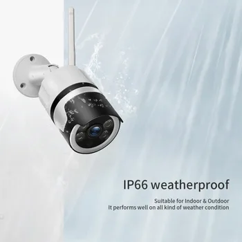 TMEZON IP Kamera Zunanja Vodotesna HD Video Nadzor Varnostne Kamere vgrajena Reža za Kartico SD 1080P Brezžični WIFI Kamera