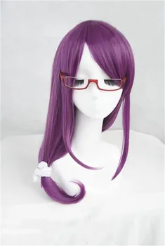 Tokio Ghoul Guru Rize Kamishiro Dolge Valovite Vijolično Toplotno Odporen Sintetičnih Las Cosplay Lasulja + Lasuljo Skp + Očala