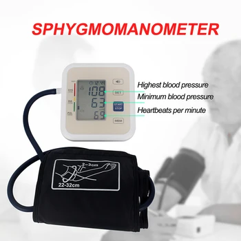Tonometer Sphygmomanometer Za Roko Krvni Tlak Monitor Srčnega utripa na Zaslonu LCD Meter Gospodinjskih malih merilni instrumenti