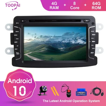 TOOPAI Android 10 Za Renault delovna halja Dacia Logan Sandero Rentgenske 2 GPS Navigacija Multimedia Auto Radio, Predvajalnik DVD-CSD