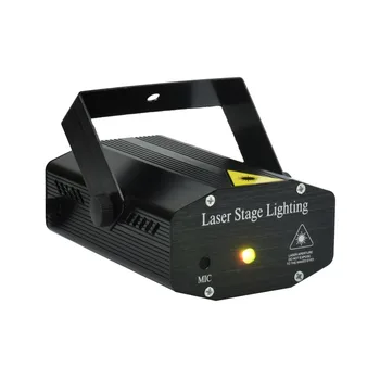 Trgovina na drobno 150mW 4in1 Mini Laser razsvetljavo učinek laserski projektor stranka dj disco luči 110-240V S Stojalom