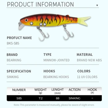 Trgovina na drobno 2016 dober ribolov vab pisanec,kakovost profesionalno vabe za 8,8 cm/7.2 g,bearking vroče model crankbaits penceil vabe popper