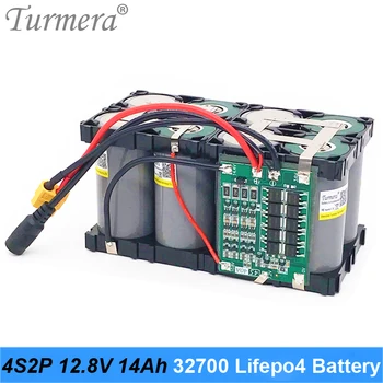 Turmera 32700 Lifepo4 Baterije 4S2P 12.8 V 14Ah s 4S 40A Uravnoteženo BMS za Električni Čoln in Neprekinjeno Napajanje 12V