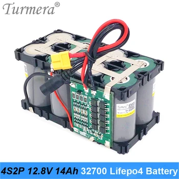 Turmera 32700 Lifepo4 Baterije 4S2P 12.8 V 14Ah s 4S 40A Uravnoteženo BMS za Električni Čoln in Neprekinjeno Napajanje 12V