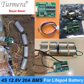 Turmera 4S 20A 12.8 V, 14,4 V 32650 32700 Lifepo4 Baterije Uravnoteženo BMS za Električni Čoln Neprekinjeno Napajanje 12V Akumulator