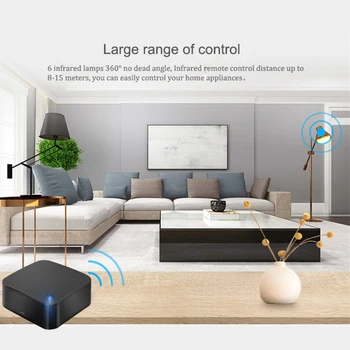 Tuya Smart Wireless WiFi-IR Daljinski upravljalnik Daljinski upravljalnik klimatska Naprava TV Smart Življenja, APP je Združljiv Z Alexa/Echo