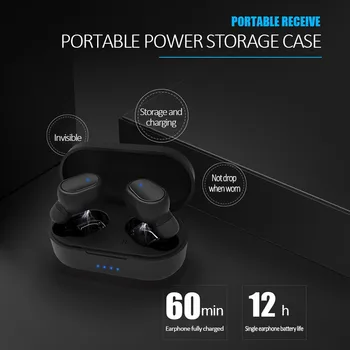 TWS Brezžična tehnologija Bluetooth 5.0 Slušalke Stereo HI-fi Zvok Sport Slušalke za Prostoročno uporabo V Uho Gaming Slušalke Z Mikrofonom amazfit bip s
