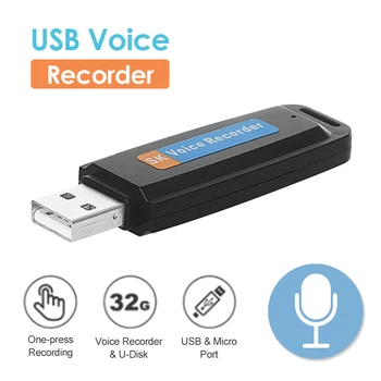 U Disk Avdio Snemalnik TF Kartice USB Prenosni Dictaphone Bliskovni Pogon Dictaphone Dolge Razdalje Snemanje Zvoka MP3 Predvajalnik