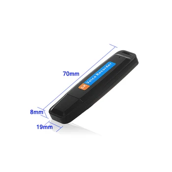 U Disk Avdio Snemalnik TF Kartice USB Prenosni Dictaphone Bliskovni Pogon Dictaphone Dolge Razdalje Snemanje Zvoka MP3 Predvajalnik