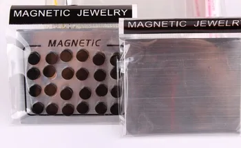 Uho stud brezplačna dostava 24pcs 8 mm black magnet krog krog stud magnetni uhan, preboji nakit