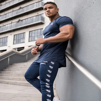 Ulične moda roupas masculinas 2019 marca calças masculinas jogger de fitnes algodão calças esportivas casuais macacão de fi